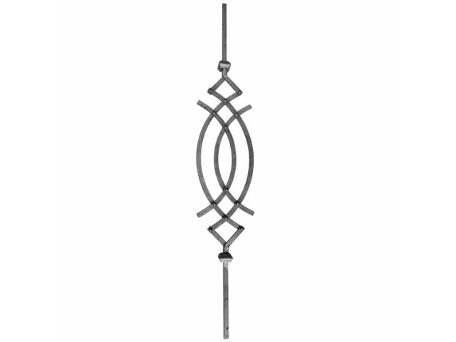 Zierstab geschmiedet h900, b155mm, 12x12mm